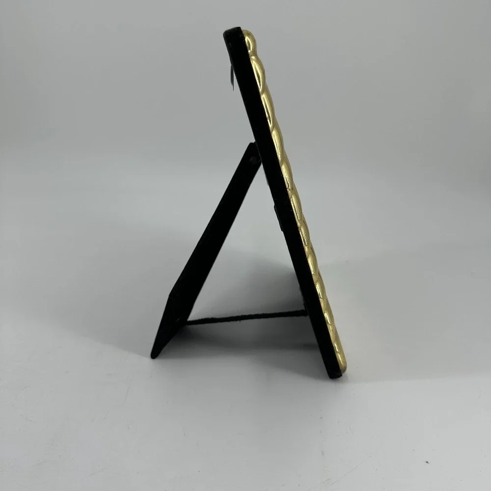 Burnes of Boston 5x7 Solid Brass Gold Rope Picture‎ Frame Tabletop & Wall
